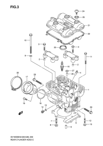 SV1000 Задняя головка цилиндров