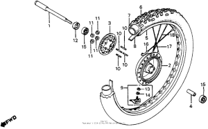 CR125R Front wheel 81