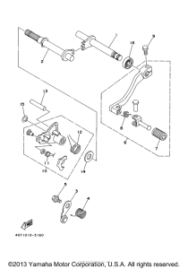 TT250R Вал переключения
