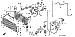 CB600F21 Радиатор