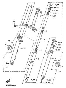 TZR50 Передняя вилка