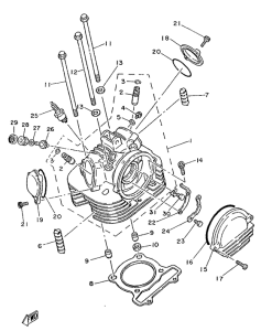 SR250SP Головка цилиндров