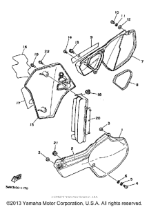 YZ80B Боковые обтекатели