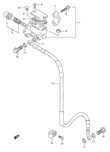 DR350 Передний тормозной цилиндр
