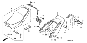 CB1300 Seat / rear cowl