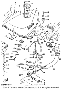 TDM850D Топливный бак