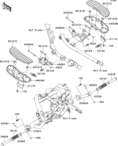 VN1700 Подножки