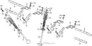 CB750 Valve + rocker arm
