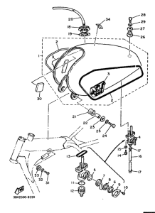 XT500 Топливный бак