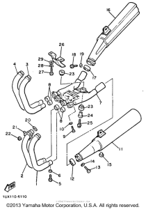 FJ1200S Выхлопная система