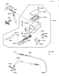 ZX900 Главный цилиндр сцепления