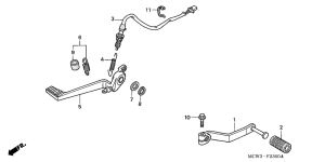 VFR800 (ABS) Brake pedal assy