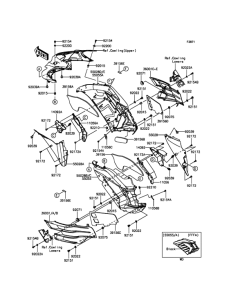 ZX1400 Обтекатель цепнральный