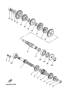 YZ80LW Трансмиссия