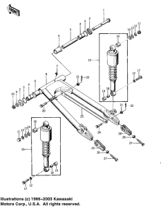 KZ400 Swing arm / shock absorbers