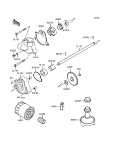 ZR250 Масляный насос и фильтр