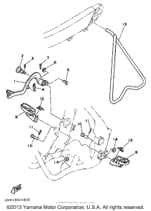 WR250Z Stand - footrest