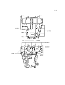 ZX400 Болты крепления картера