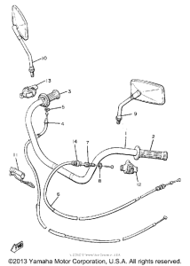 XS850SH Hamdlebar cable