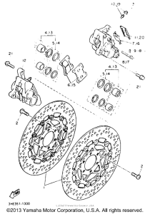 FZR600REC Передний суппорт