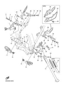 WR250X Stand & footrest