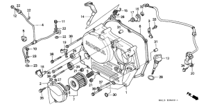 XR250R Крышка картера правая