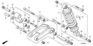 CBF1000 Rear cushion