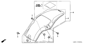 CR85RB Задний бампер