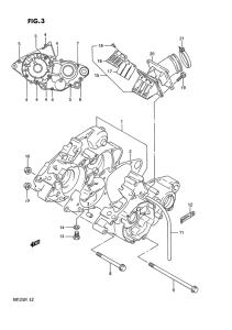 RM125 Картер двигателя