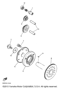 FZR600RHC Муфта стартера