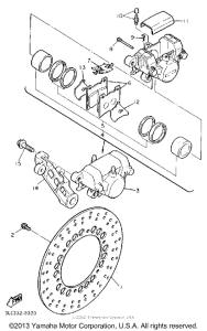 FZR1000E Задний суппорт