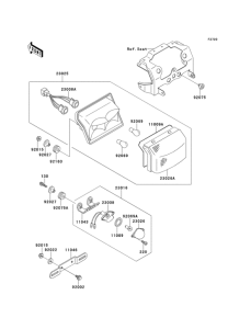 ZX500 Задний фонарь