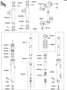 EJ650 Передняя вилка