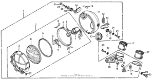 MR175 Headlight + headlight case 76-77