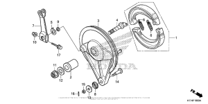 CMX250X Задний тормоз