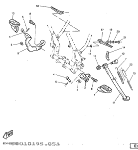 TT600R Stand. footrest