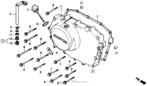 XL600V Крышка картера правая