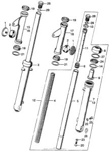 SL125 Передняя вилка