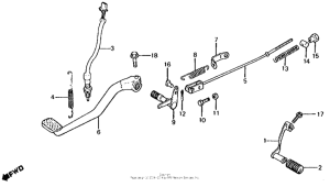 CB650 Brake pedal + change pedal