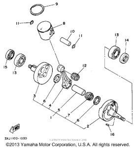 YZ125D1 Piston & con - rod assembly