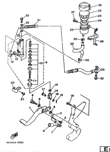 TRX850 Задний торм цилиндр