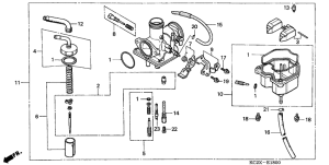 CM125C Carburetor assy