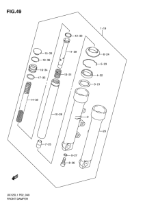 UX125 Передняя вилка
