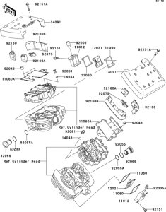 VN1500 Крышка головки цилиндров