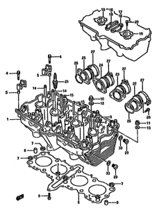 GSX750 Головка цилиндров