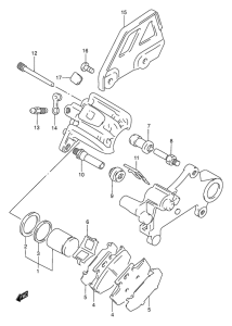DR250 Задний суппорт