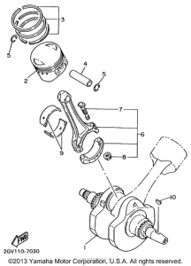 XV535L Коленчатый вал и Поршень
