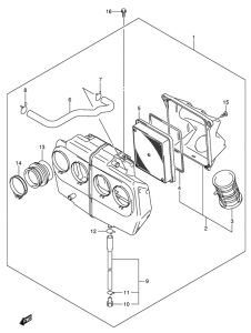 GSF650 (ABS) Воздухоочиститель