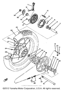 TT250G Переднее колесо