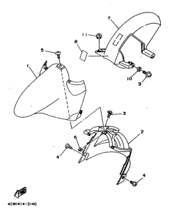 XC125 Vorderrad kotflugel
